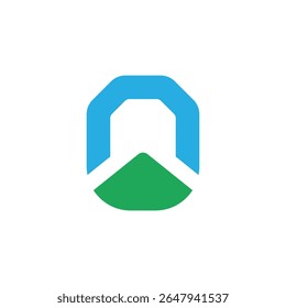 Simple Modern Mountain Top and Sky Logo Design.