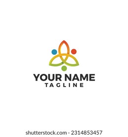 Simple modern and multi colored logo design for organization, charity, group or helping disability 