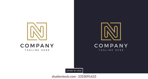 Simple and modern N letter logo design vector template,