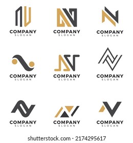 Simple and modern N logo design collections