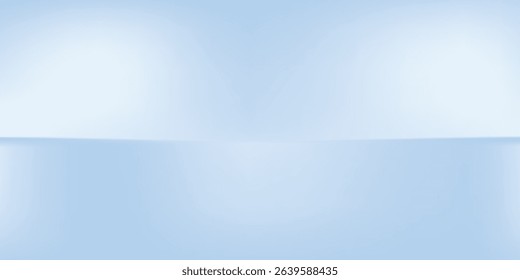 Simple modern nice blue studio room. Limbo light background. Abstract 3d backdrop for product presentation. 