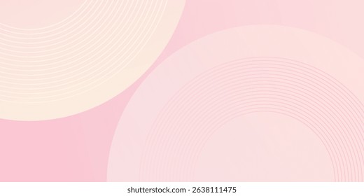 Simple modern nice minimalist banner background  pastel colorful  pink and yellow gradations. Circle effect
