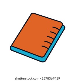 Simple and modern notebook vector illustration. Perfect for education, office, stationery, writing, and productivity-related designs.