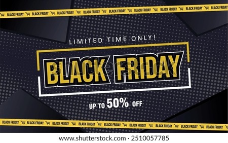 Simple modern November black friday 2024 promotion sale banner layout design with tape ribbon line background.	Best for shooping promotion, sale banner, e commerce template, advertisement. 