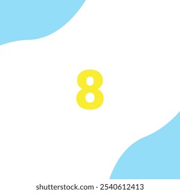 Simple and modern number eight vector design, suitable for children's learning education, posters and promotional materials. vector illustration eps 10