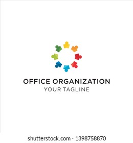 simple modern office organization logo design  