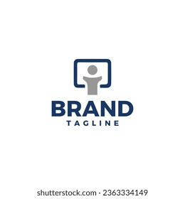 Simple and modern online dating web site logo design.