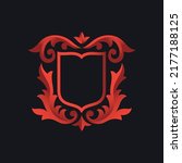 simple modern ornament heraldic shield medieval knight or royal family shield