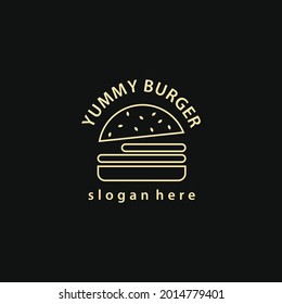logotipo sencillo y moderno de la hamburguesa