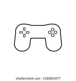Simple modern outline gamepad icon on white background.