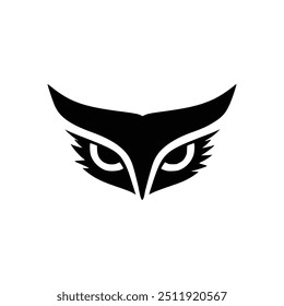 simple modern owl eye head animal logo vector illustration template design