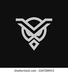 Simple Modern Owl Head Logo Template Design