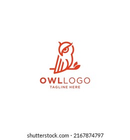 Logotipo de búho simple y moderno para la empresa