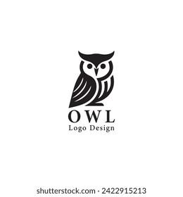 simple and modern owl logo illustration for company, business, community, team, etc