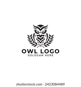 ilustración simple y moderna del logotipo de búho para empresa, empresa, comunidad, equipo, etc