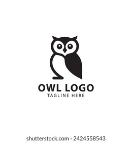 simple and modern owl logo illustration for company, business, community, team, etc