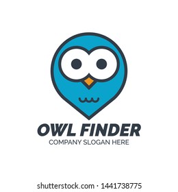 Simple modern owl logo template