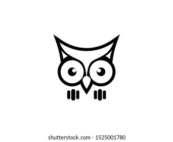 Simple modern owl logo template