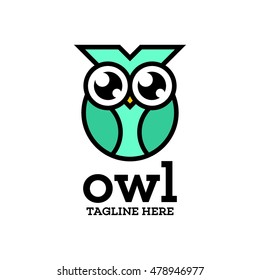 Simple Modern Owl Logo Template Stock Vector (Royalty Free) 478946959 ...