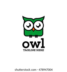 Simple modern owl logo template