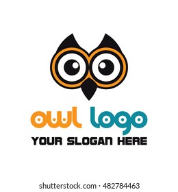 Simple modern owl logo template