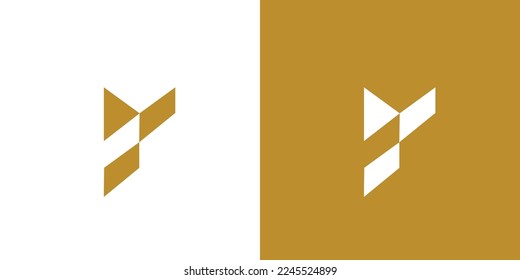  einfaches und modernes Logo-Design für P-Buchstaben 
