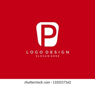 Simple Modern P Logo Design Template