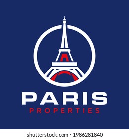 Simple and modern paris logo for company, business, community, team, etc.