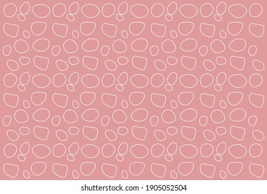 Simple Modern Pattern on pink background, abstract forms, design for decoration, wrapping paper, print, fabric or textile, stylish elegant ornaments, lovely card, art, creative, vector illustration