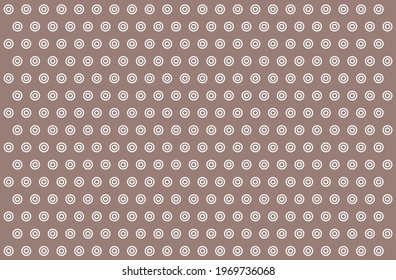 Simple modern pattern with white circles on purple background, abstract geometric forms, design for decoration, wrapping paper, print, fabric or textile, cute wallpaper texture, vector illustration