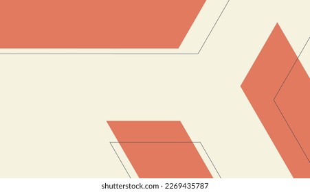 simple and modern peach abstract flat banner background