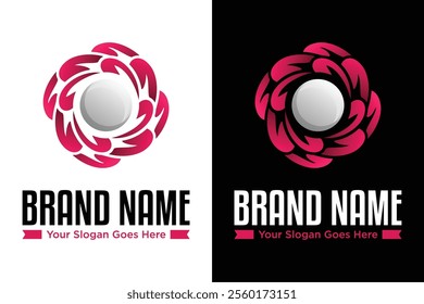 Diseño de logotipo de ilustrador de Vector de flores de perlas moderno simple