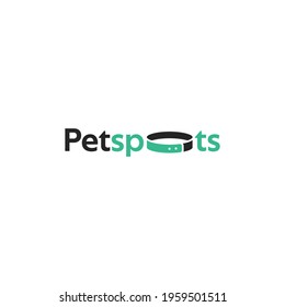 The simple and modern pet spots logo design is suitable for the pet business 