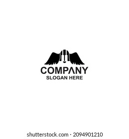Logotipo o icono de piano simple y moderno en forma de campana vector