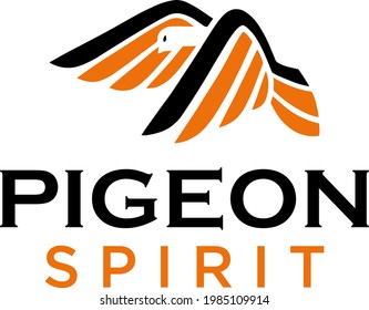 Simple and modern pigeon logo for company, business, community, team, etc.