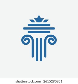Simple and Modern Pillar of Law Legal Firm symbol illustration