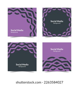 simple and modern pinkish purple pattern square flat social media background