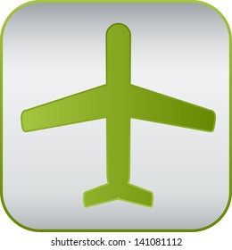 simple modern plane sign, vector icon.