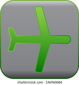 simple modern plane sign, vector icon