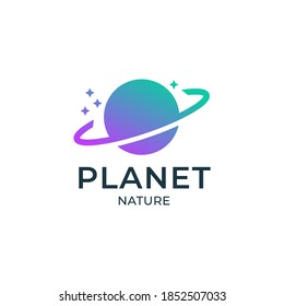 Simple and modern planet logo design. Vector EPS 10
