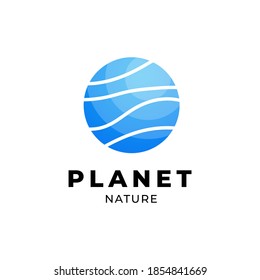 Diseño de logotipo de planeta sencillo y moderno. EPS vectorial 10