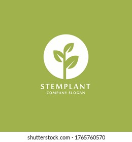 Einfache moderne Anlage mit Leaf-Logo-Design-Inspiration