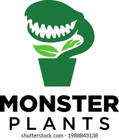 Simple and modern plant monster logo for company, business, community, team, etc.