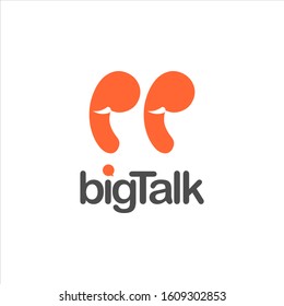 simple modern playful quote mark vector, communication logo, technology or message icon template