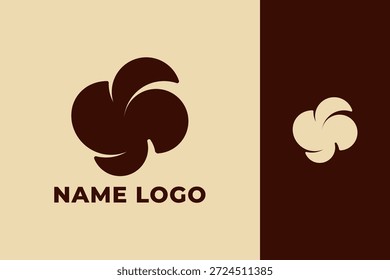 Diseño moderno simple del logotipo de las palomitas de maíz con el estilo creativo colorido para el cine, la película, el bocado, y la marca de la comida