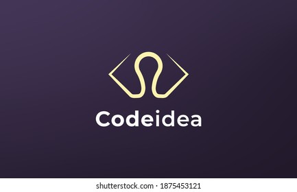 simple and modern power code logo