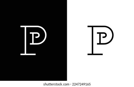 Simple and modern PP letter initial logo design