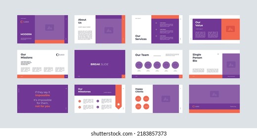 simple modern presentation slide design template