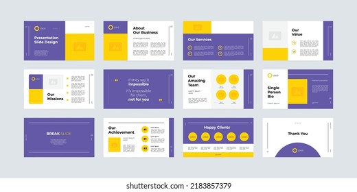 plantilla de diseño de diapositivas de presentación simple y moderna