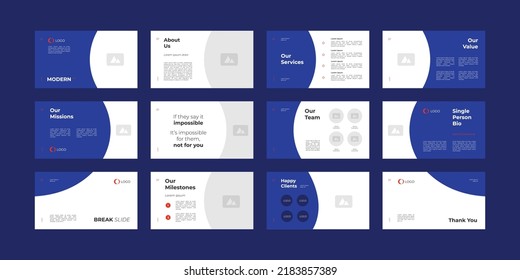 Simple Modern Presentation Slide Design Template Stock Vector (Royalty ...